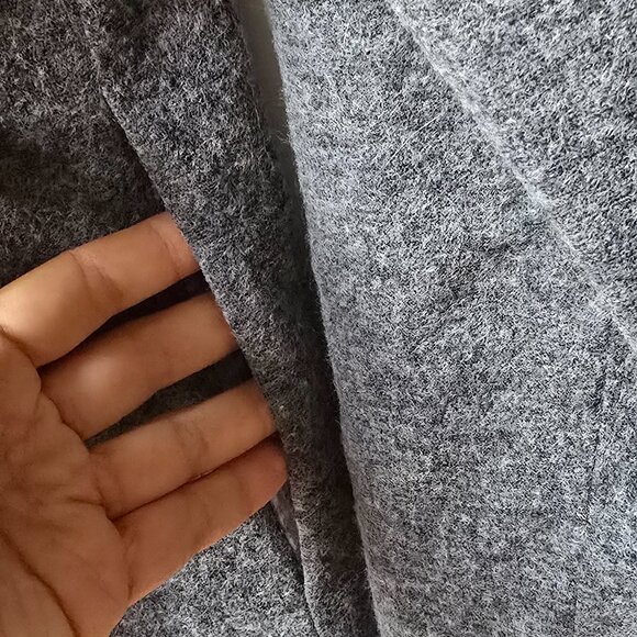 Piko 1988 Charcoal Gray Wool Lined Waterfall Duster Jacket in a Size Large - Picture 4 of 6